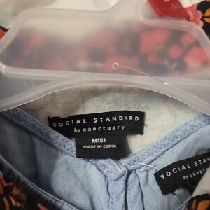 Social Standard by Sanctuary Kids Floral Dress - Black and Red